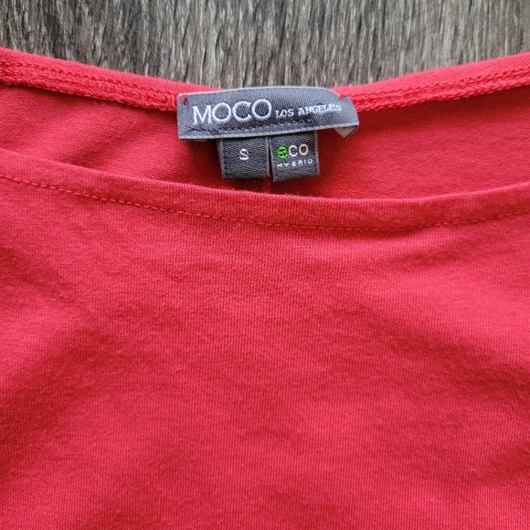 MOCO LOS ANGELES RED FIREBALL WHISKY SHORT SLEEVE LONG SHIRT/DRESS - Picture 8 of 9